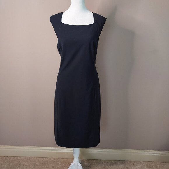 Talbots Seasonless Wool Blend Sleeveless Navy Blue Sheath Dress Size 18 NWOT - Picture 12 of 12